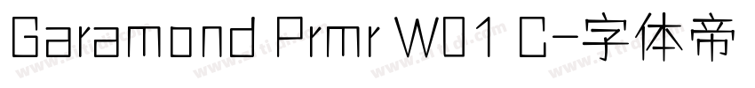 Garamond Prmr W01 C字体转换